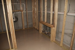 This is the corner which will house feed and substrate material storage, as well as shelving.
