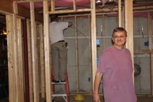 My sweet husband and Father in Law working on the electric